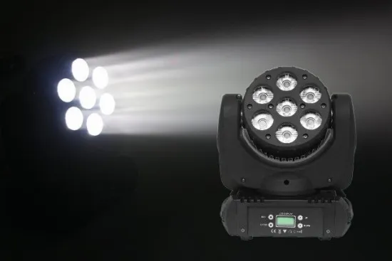7pcs Rgbw Moving Heads Lighting Waterproof With Iec Power Connector