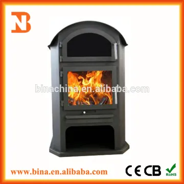 Real fireplace wood burning heater with door