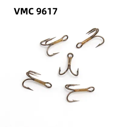 VMC 9617 Bronze High Carton Steel Treble Hook for Seawater Fishing