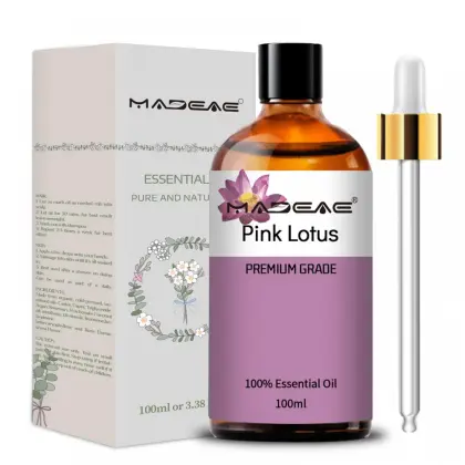 Natural  Pink Lotus Oil Therapeutic Grade Pink Lotus Flower Essential Oil