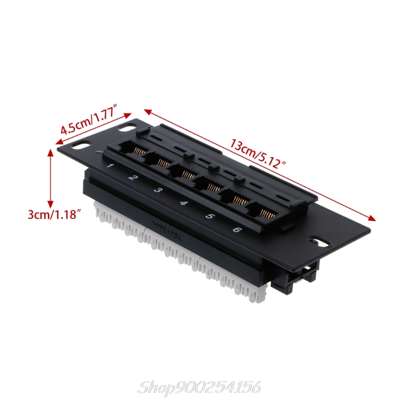 6 Port CAT5 CAT5E Patch Panel RJ45 Networking Wall Mount Rack Mount Bracket S02 20 Dropship