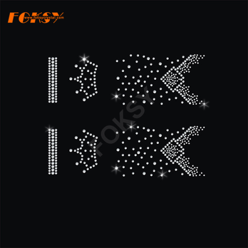 Beautiful Design Rhinestones Transfer For Cheer Bows