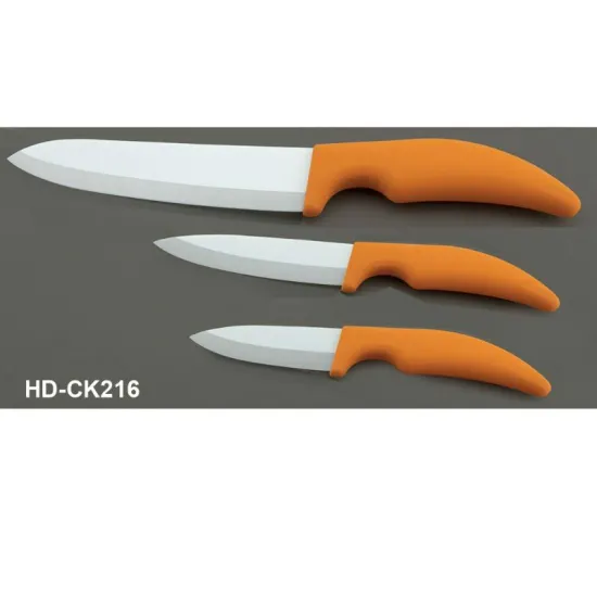 HD Series ABS handle coating TPR colored Ceramic Knife Set
