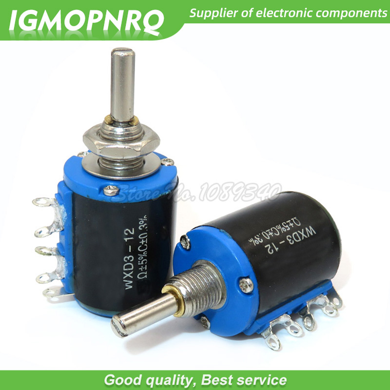 1pcs WXD3-12-1W Wirewound Potentiometer 100 220 470 1K 2K2 3K3 4K7 10K 22K 33K 47K Ohm 100R 220R 470R 2.2K 3.3K 4.7K WXD3-12 1W