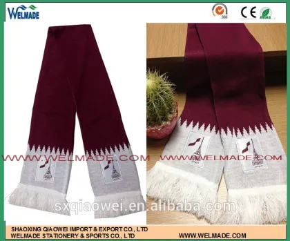 Qatar scarf/wool scarf/knitted scarf/ country flag scarf/fan scarf