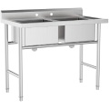 Stainless Steel 2 Compartment Sink With Drainboards