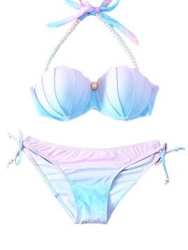 Women Sexy Halter Bikini Sets Female Fashion Shadow Two Pieces Swimwear