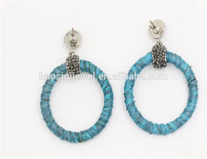 ladies earrings designs pictures, leather silver 925 earrings women jewelry