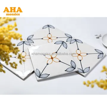 Handmade Art Ceramic Tiles 200x200mm for Bathroom Floors and Walls