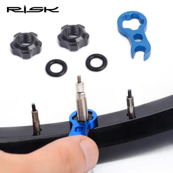 1Set Bicycle Presta Valve Nut with Install Wrench MTB Road Bike French Valve Cap Tire Nozzle