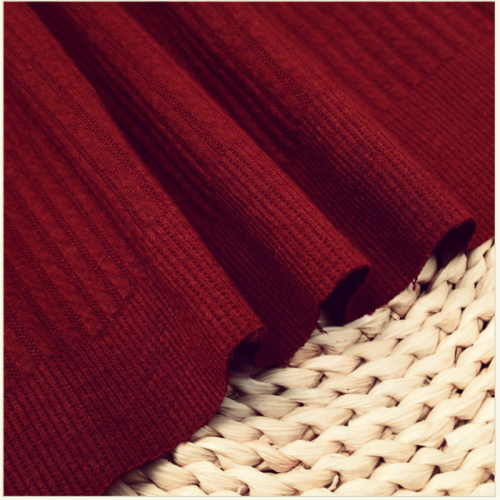 Wine Red Breathable Dobby Knitted Polyester Jacquard Fabrics
