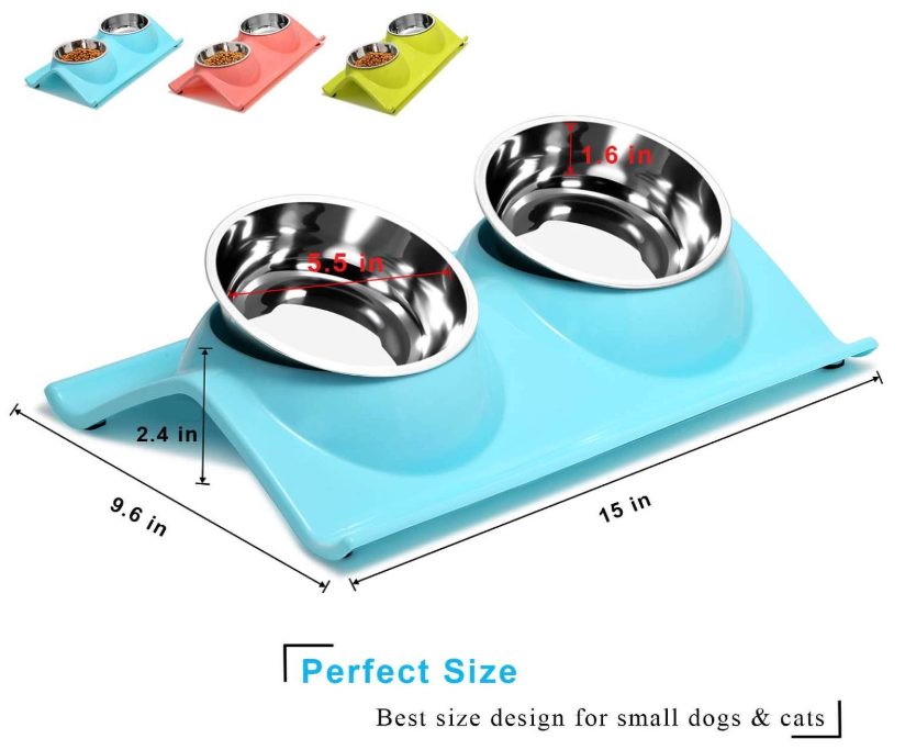 Double Stainless Steel Pet Bowls