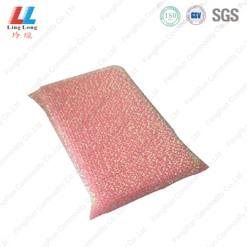 Pink silver attractive sponge cleaning