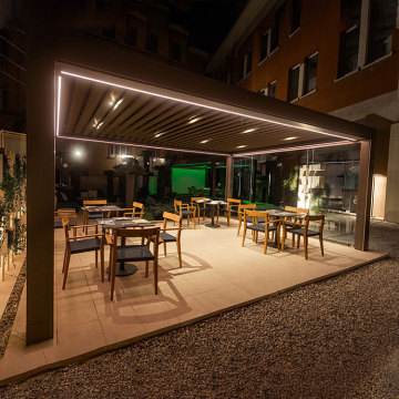 Aluminum Alloy Pavilion Landscape Electric Canopy Gallery