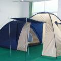 5 personer camping tält, åtgärder 215 + 200 + 50 x 250 x 160/200 cm