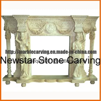 Female Statue Marble Fireplace Mantel Mf1724