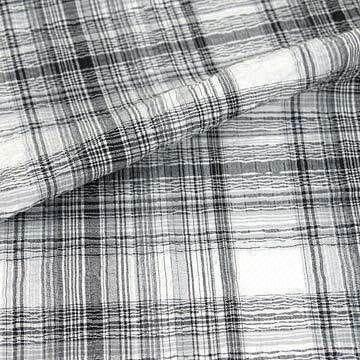 Seersucker Check Fabric, Made of Poly, Rayon, Nylon, and Spandex