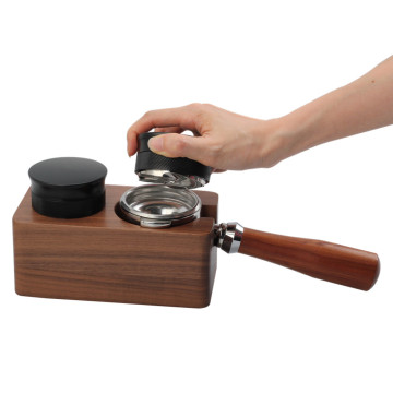 Wooden Coffee Tamper and Portafilter station