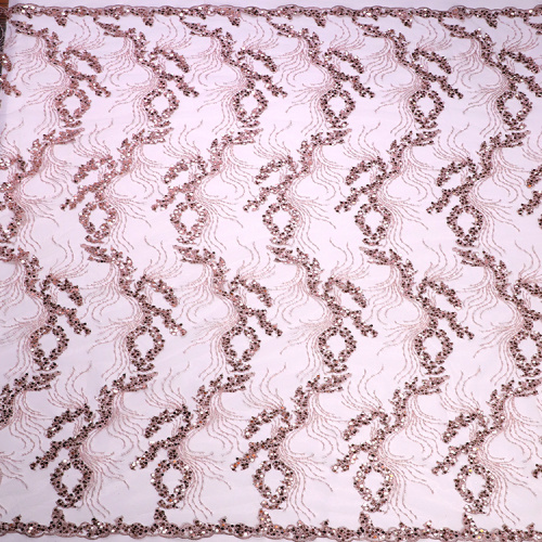 tissu brodé de paillettes