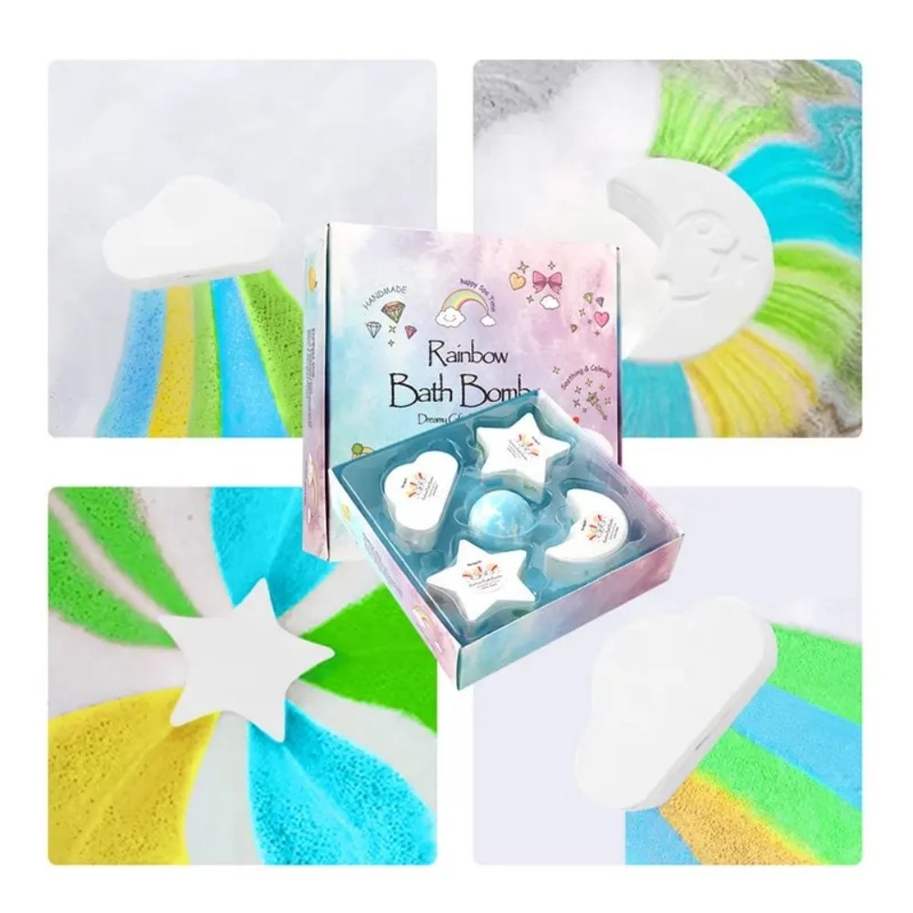 Bath Salt Ball Present Box Explosion Salt Rainbow