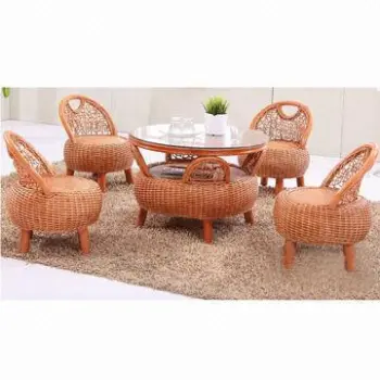 Outdoor Al Rattan Dining Set with 5mm Tempered Glass