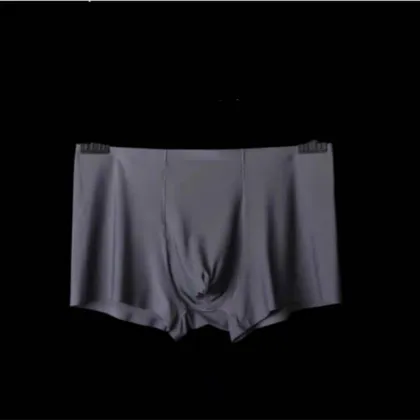 Ice Silk Seamless Summer Slim Boxer Shorts for Men