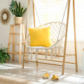 Hammock Chair Cotton Rope Handmade Knitted for Garden