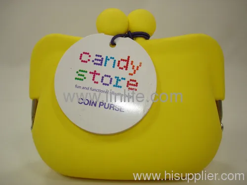 Authentic New Candy Store Yellow Silicone Framed Coin Purse/pouch/bag 