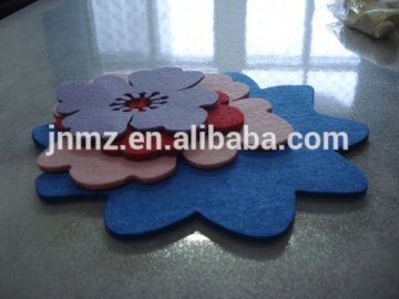 Felt die cut flowers