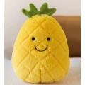 Yellow pineapple plush throw pillow toy