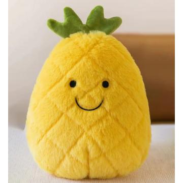 Yellow pineapple plush throw pillow toy