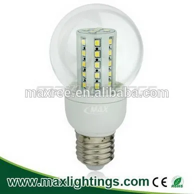 E27 E14 B22 led corn light / 2835SMD G60 glass cover indoor led corn light /360 degree led corn light