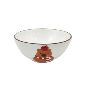 Cuenco de capibara con cabeza de manzana