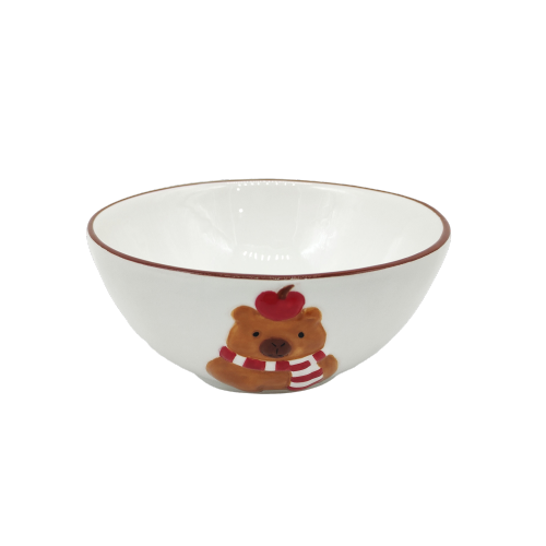 Cuenco de capibara con cabeza de manzana