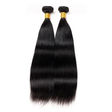 Straight Brazilian Hair Weave Bundles 100% Human Hair Bundles Natural Color Non Remy Hair Weave