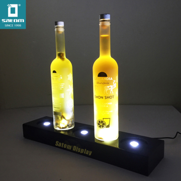 Custom 5 Flasche LED LED Light Basis Acrylweinablage Display