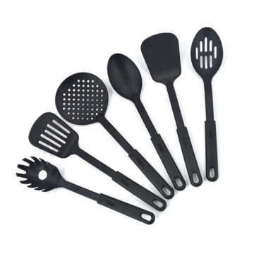Alat warna hitam 6pcs dapur memasak memasak