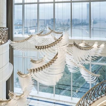 Hedendaagse Noordse stijl indoor kroonluchter voor hotelkunstdecoratie