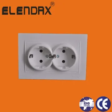 Elendax F1000 Series 2 Gang Wall Socket 16A