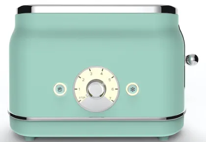 Electric 2-Slice Toaster with Wide Slots for Bagels & Waffles, Removable Crumb Tray & Bagel Defrost Cancel Function