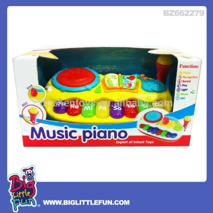 Baby toy piano with microphone