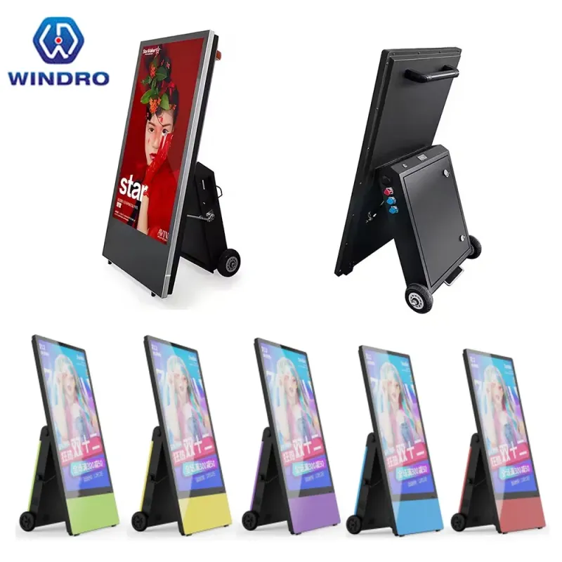 Removable 32"43"55" Waterproof Touchscreen LCD Advertising Display with Battery