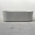 Moderne matte ovale Betonbadewanne