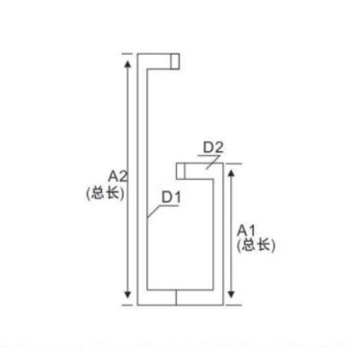 Bath Shower Door Handle Square Tube Bathroom Handle Factory