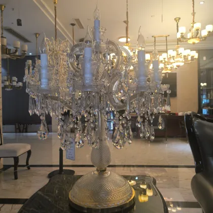 2023 New European K9 Crystal Candle Table Lamp