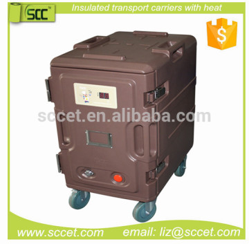 Insulated transport carriers with heat, Heat food carrier for warm in catering