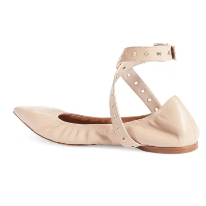 lovely flat loafers shoes leather one strap