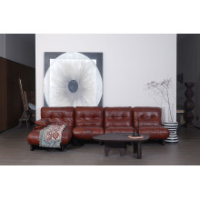 Leather sofa Simple modern living room sofa