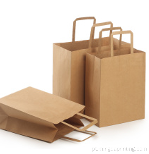Tamanho personalizado de carga pesada e ecologicamente correta bolsa de papel