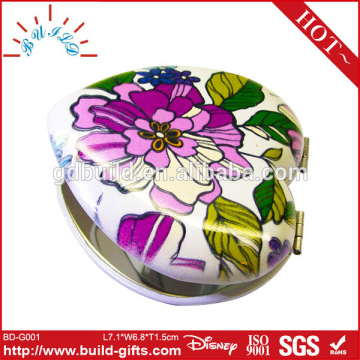 Stainless Steel Antique Brass Mini Cosmetic Compact Mirrors